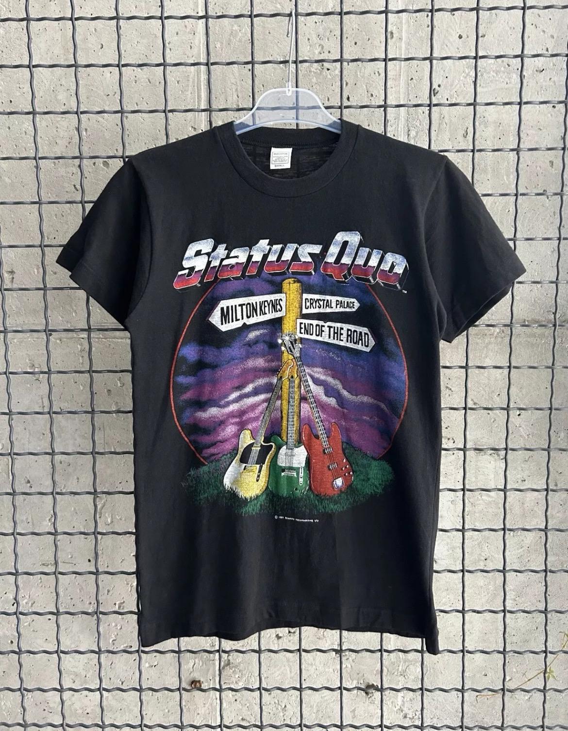 Vintage 1984 Status Quo End Of The Road Tour T-shirt Size S
