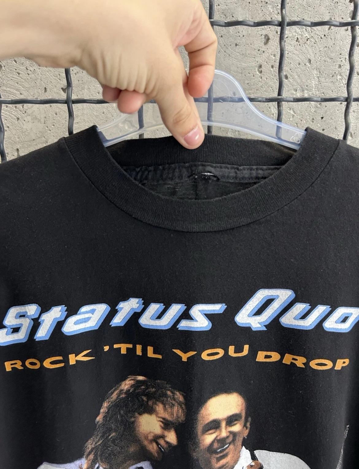 Vintage 1992 Status Quo Rock'Til You Drop Rock Band Tour T-shirt