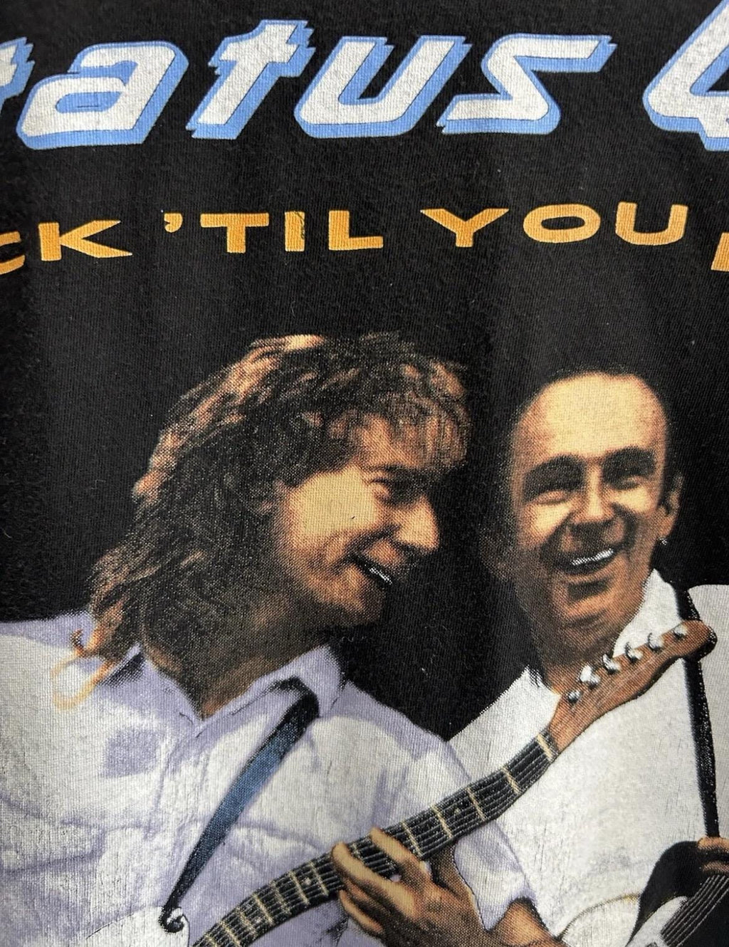 Vintage 1992 Status Quo Rock'Til You Drop Rock Band Tour T-shirt