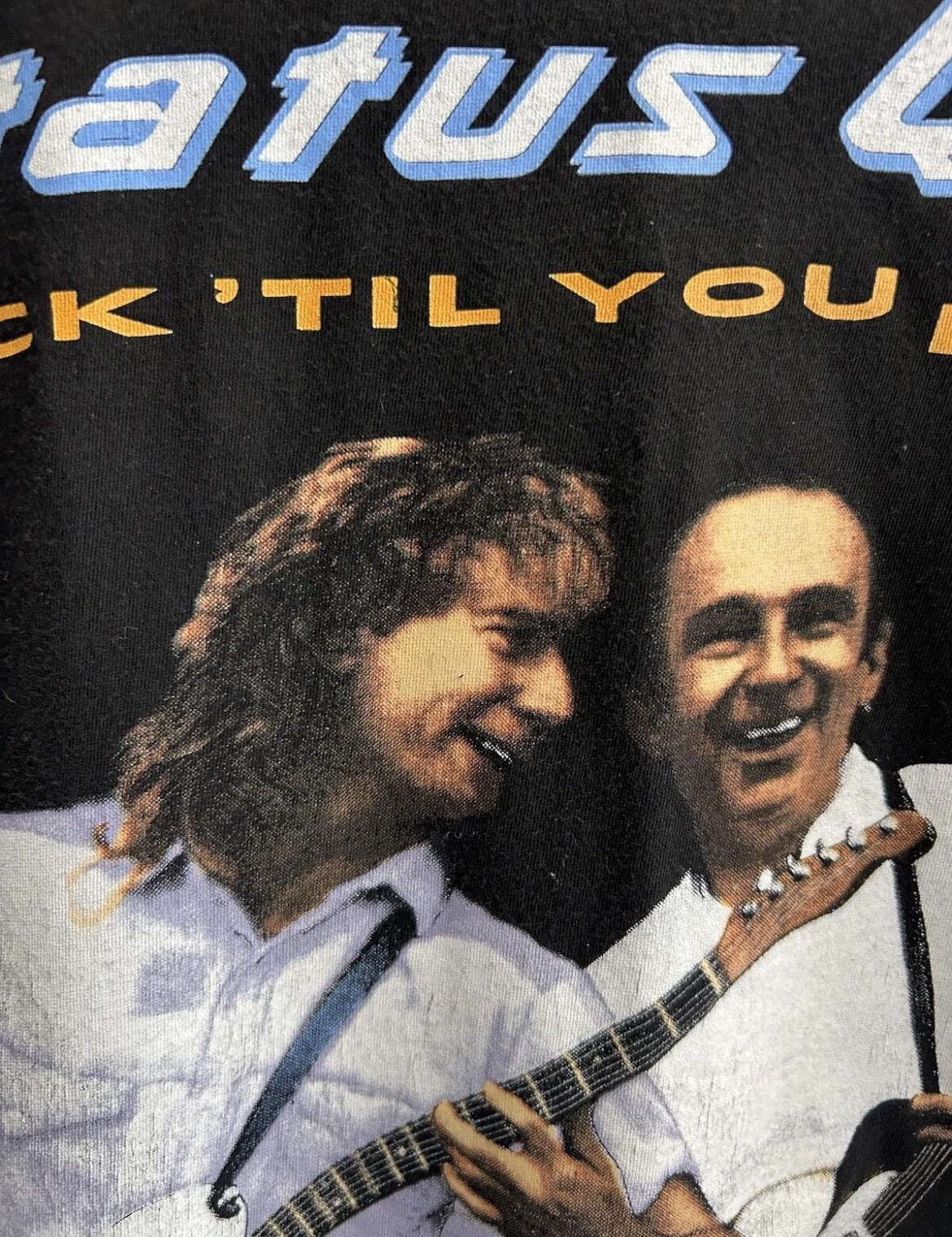 Vintage 1992 Status Quo Rock'Til You Drop Rock Band Tour T-shirt