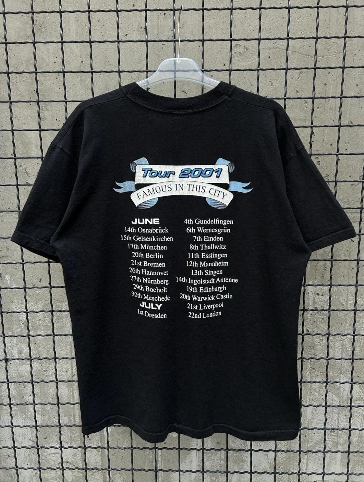 Vintage 2001 Status Quo Famous In The Century Tour T-shirt Size L