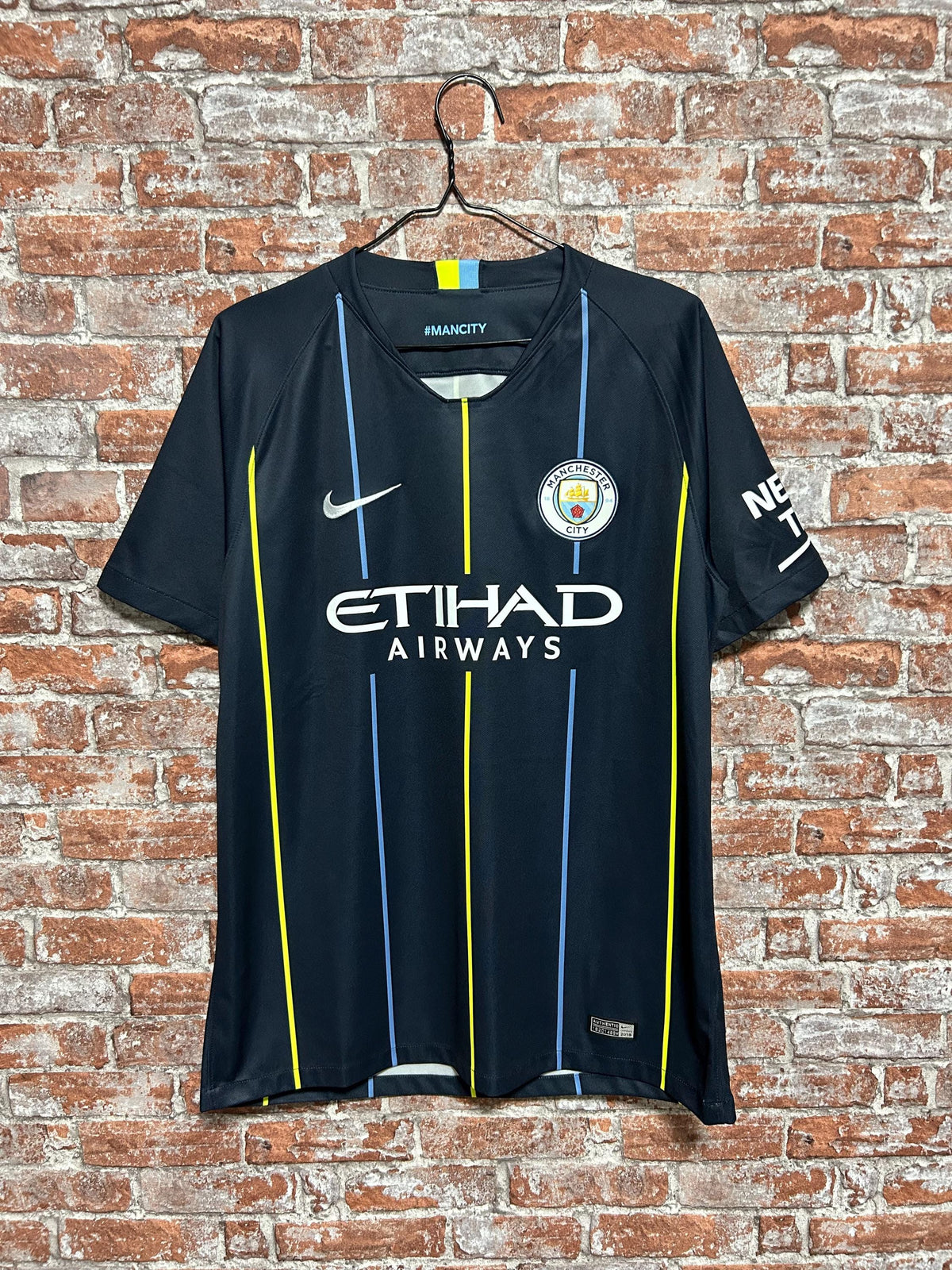 Vintage Manchester City 2018 2019 Away Football Soccer Nike Jersey Shirt Size L