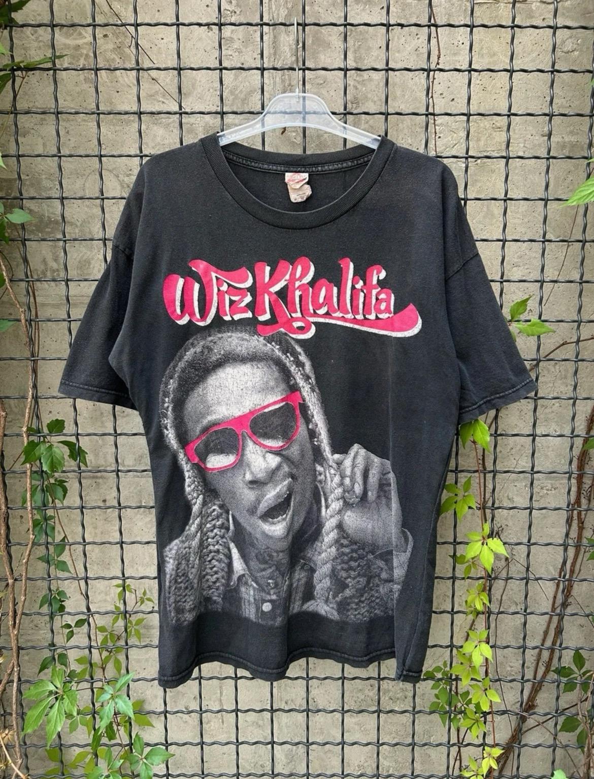 Vintage 2000s Wiz Khalifa Rap T-shirt Size L-XL