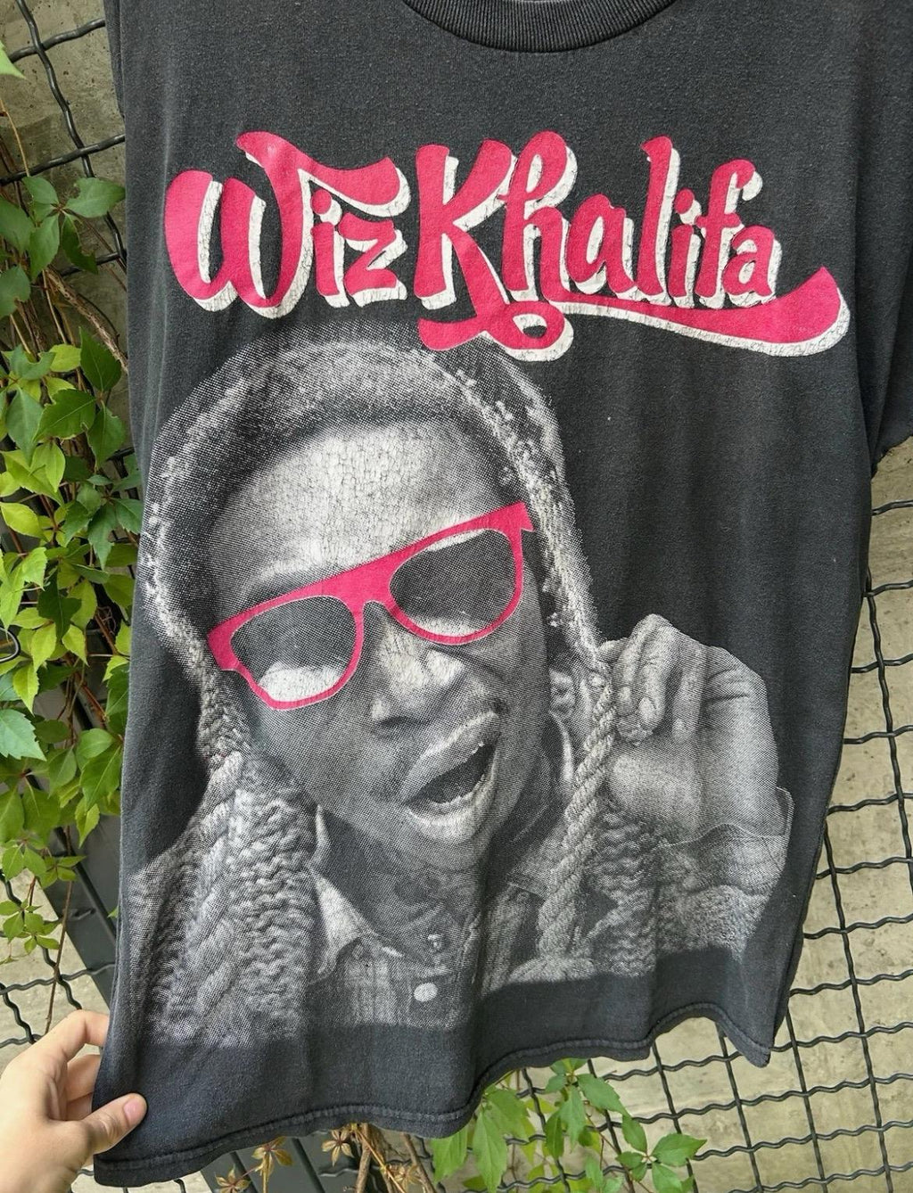 Vintage 2000s Wiz Khalifa Rap T-shirt Size L-XL