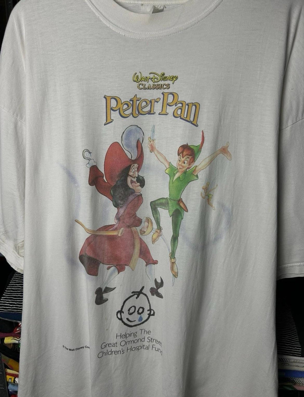 Vintage 90s Peter Pan Hook Cartoon Movie T-shirt Size XL
