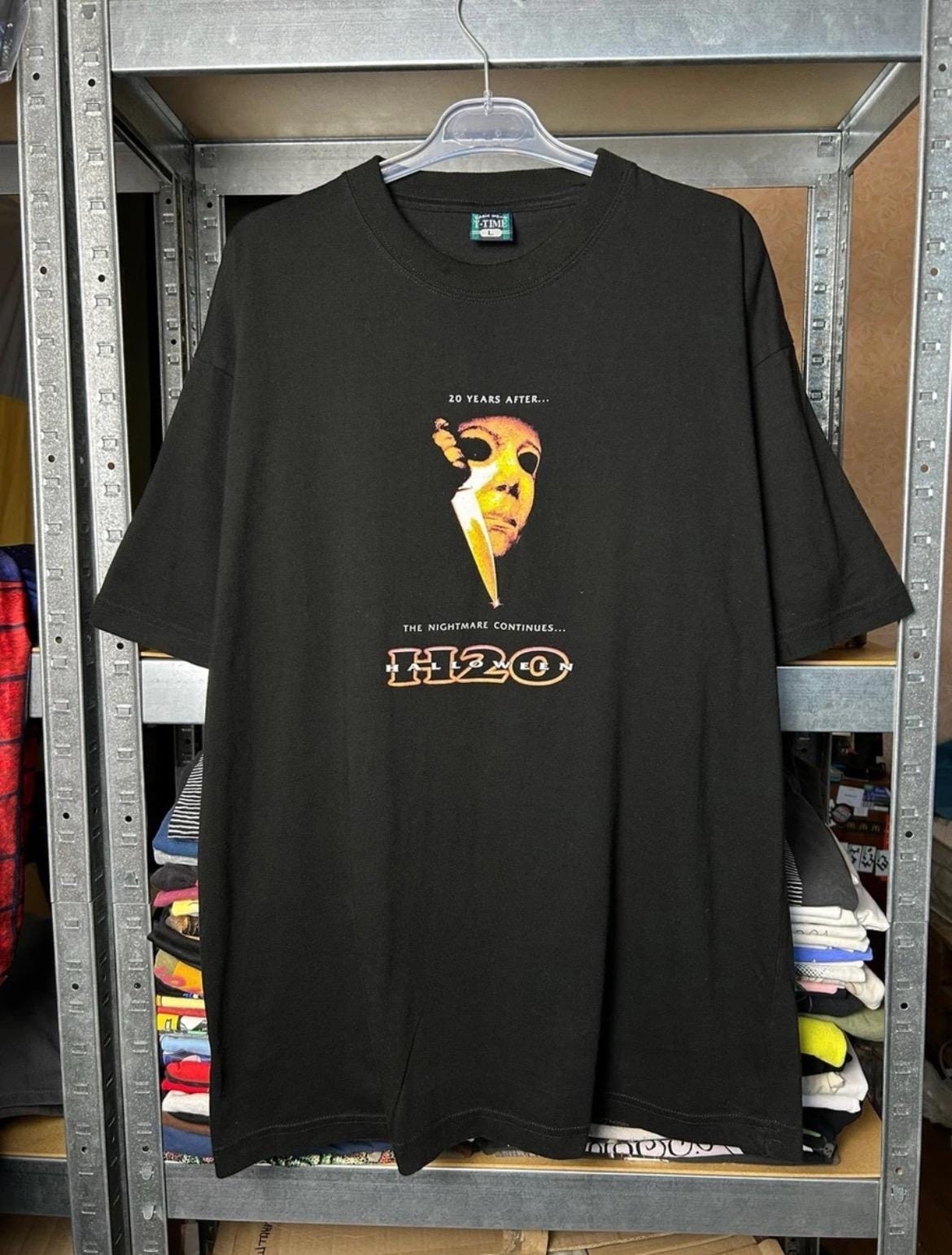 Vintage 1998 Halloween H20 Horror Movie 90s T-shirt Size L