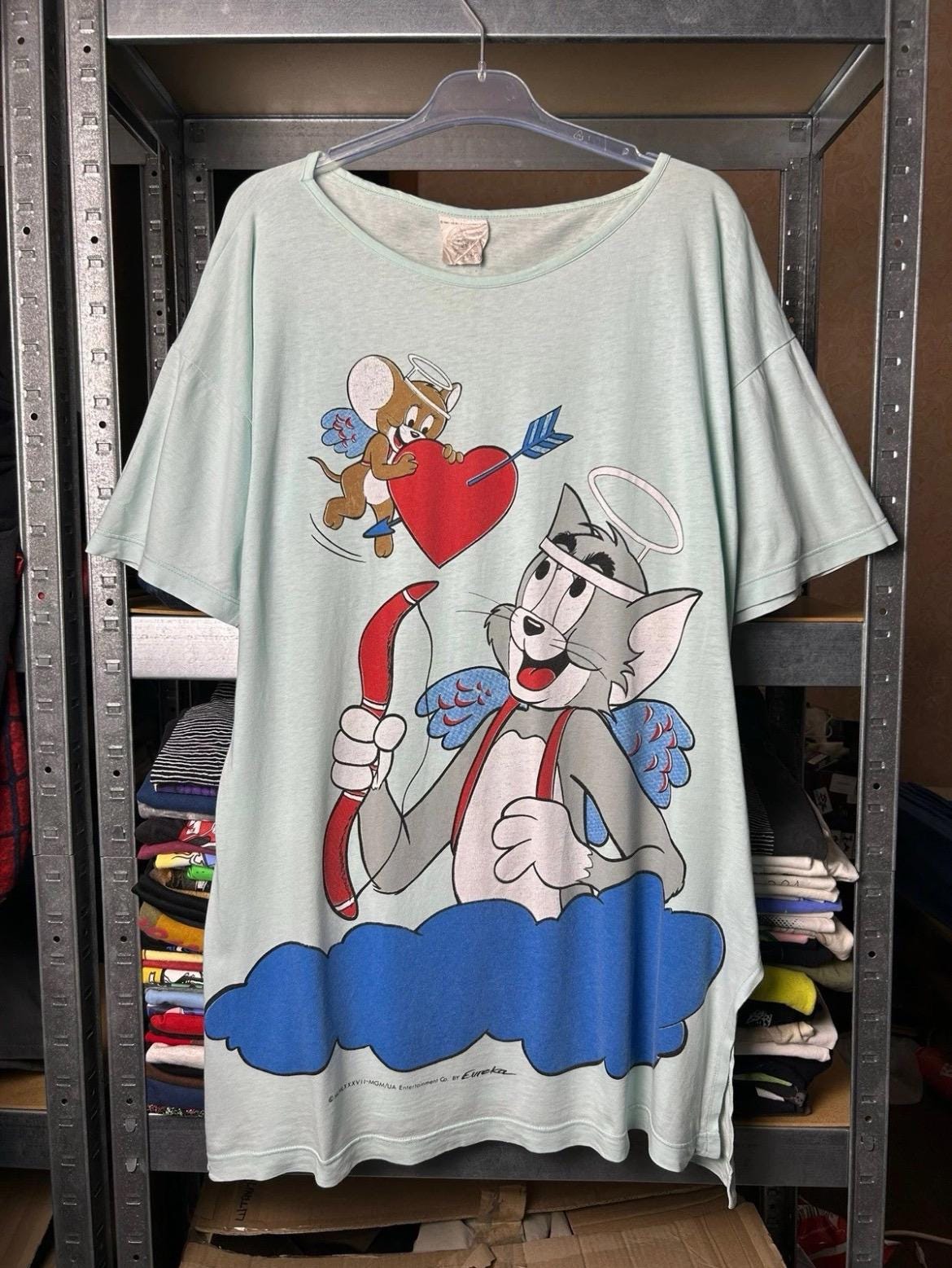Vintage 1987 Tom and Jerry Eureka Cartoon Movie T-shirt Size XL-XXL