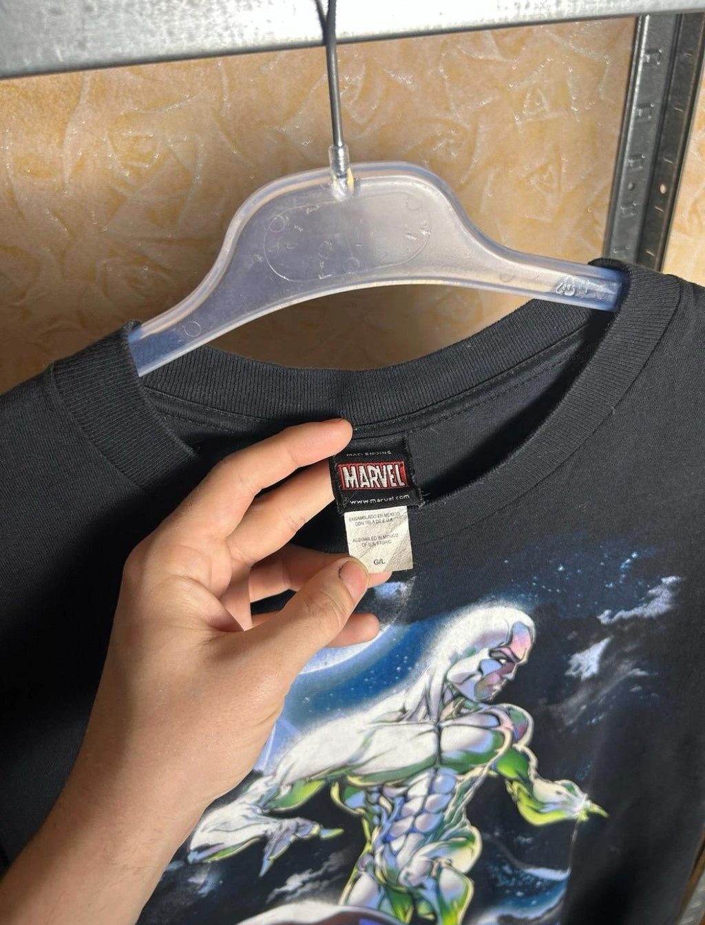 Vintage 2000s Silver Surfer Mad Engine Marvel Comics T-shirt Size L