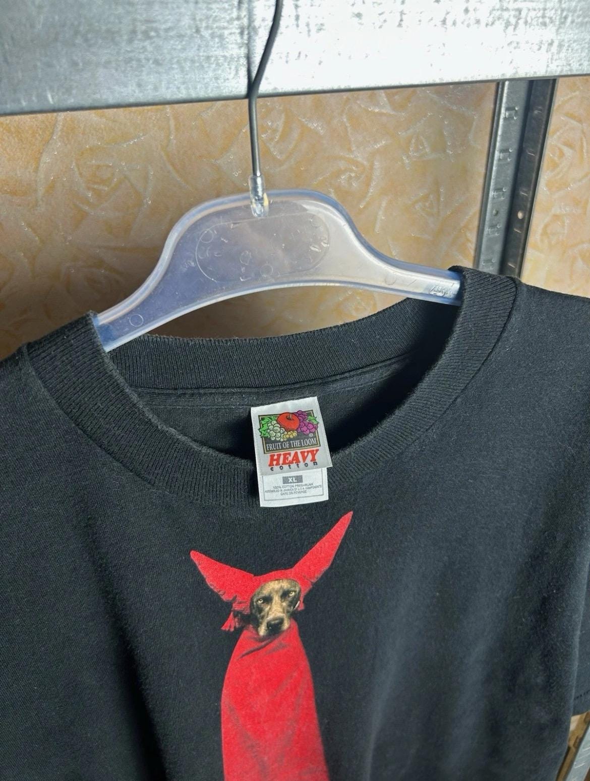 Vintage 1995 Devil Dog by William Wegman Art T-shirt Size XL