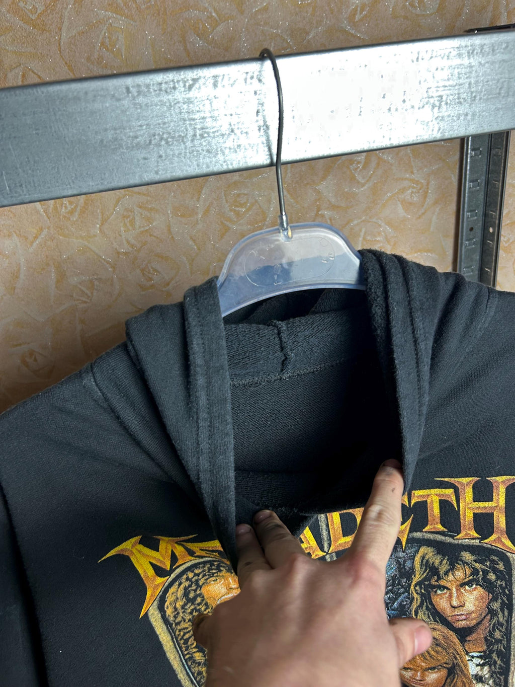 Vintage 90s Megadeth Risk Rock Band Hoodie Size XL