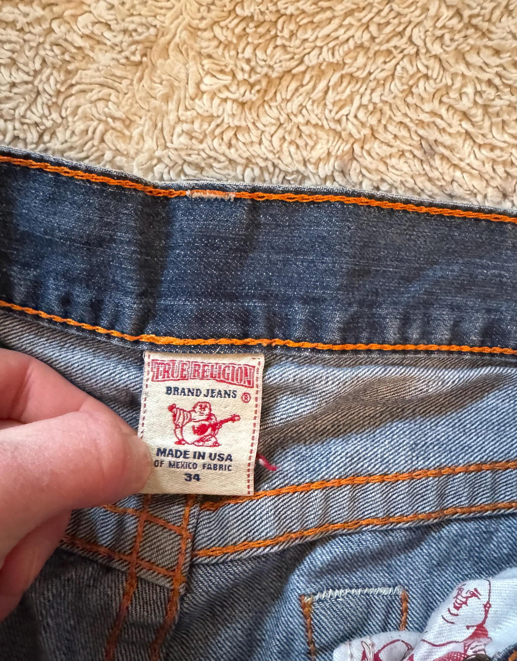Vintage Y2K True Religion Straight Denim Jeans Size w34