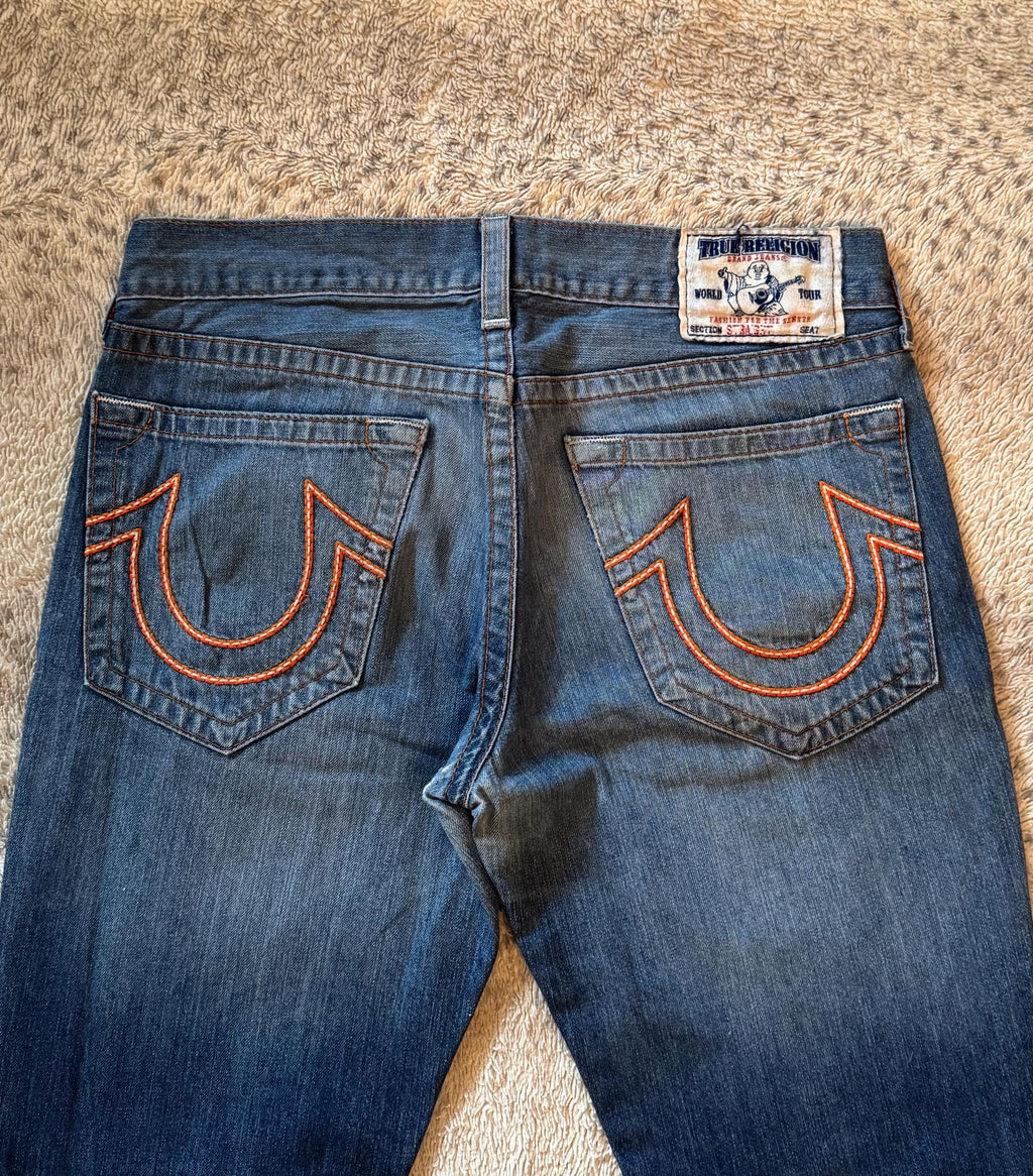 Vintage Y2K True Religion Straight Denim Jeans Size w34