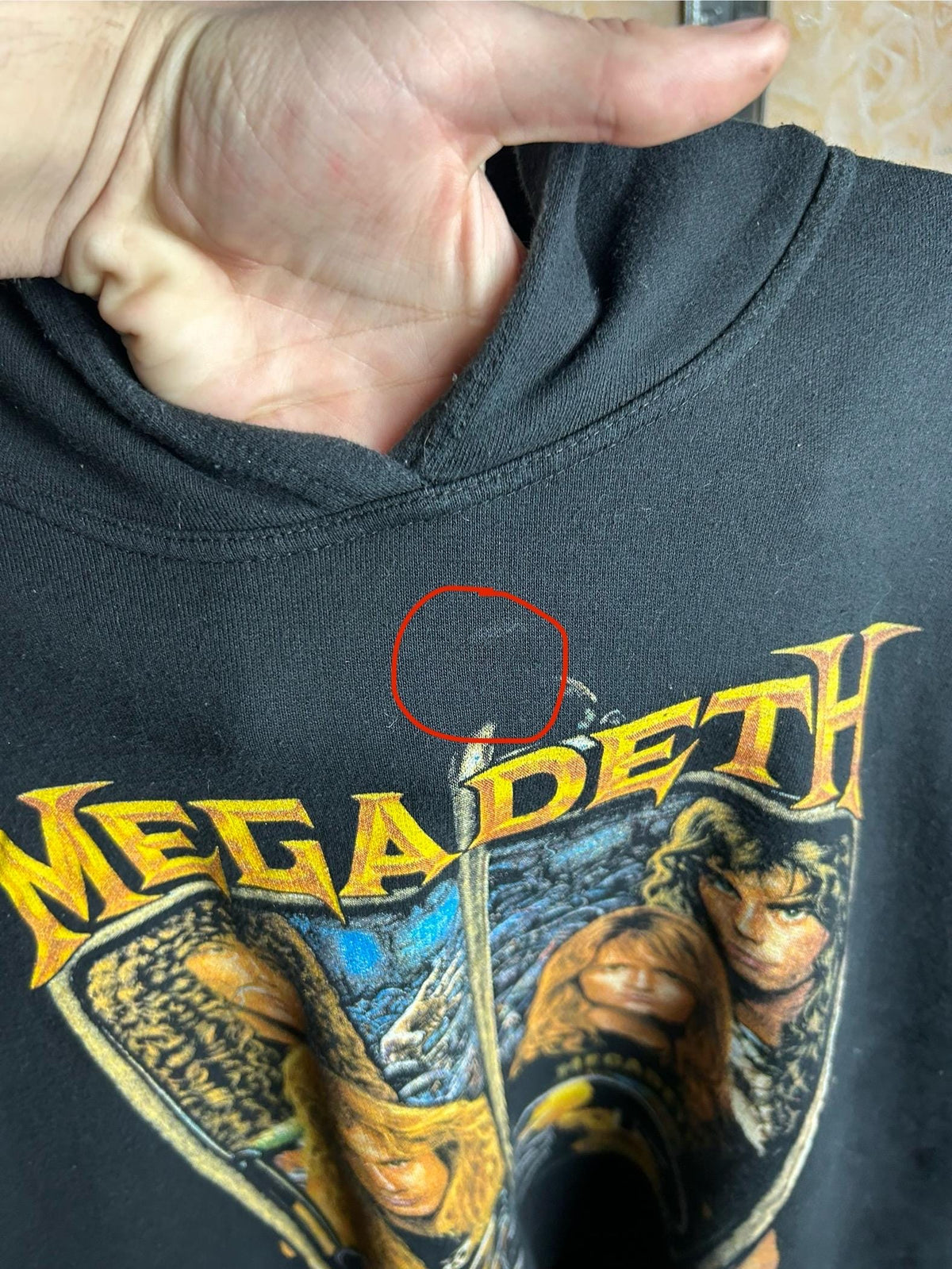 Vintage 90s Megadeth Risk Rock Band Hoodie Size XL