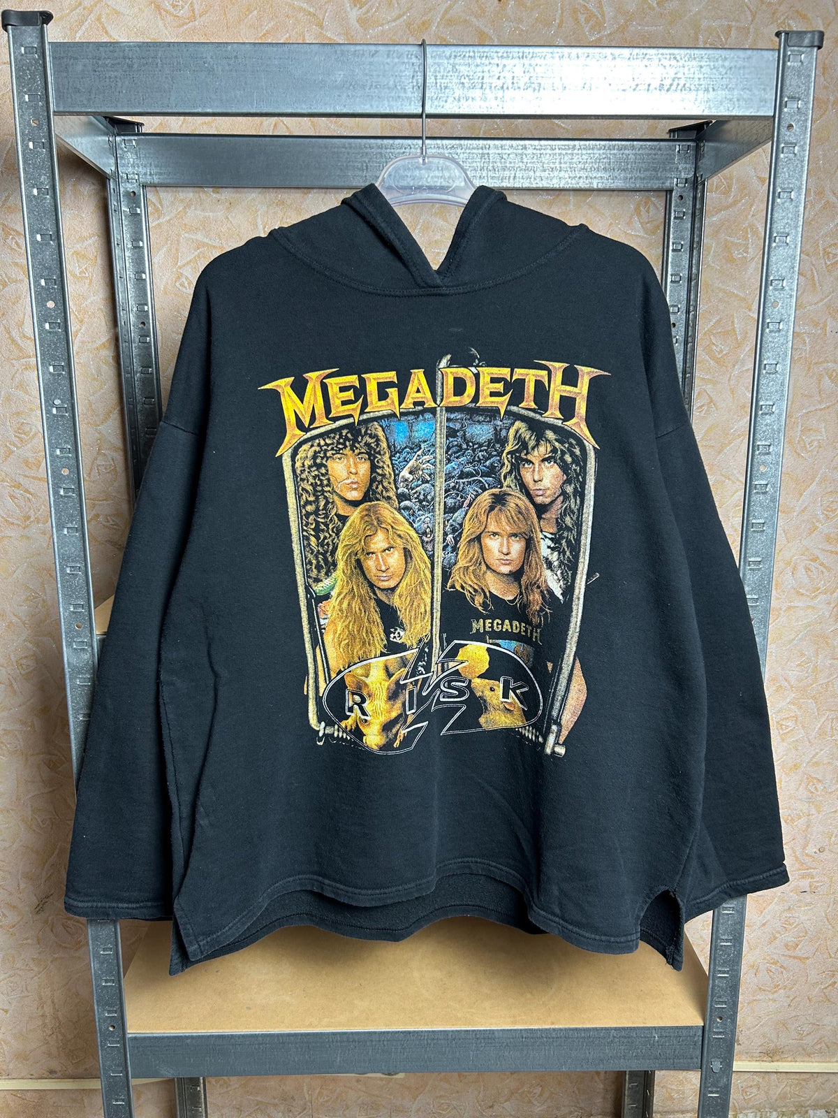 Vintage 90s Megadeth Risk Rock Band Hoodie Size XL