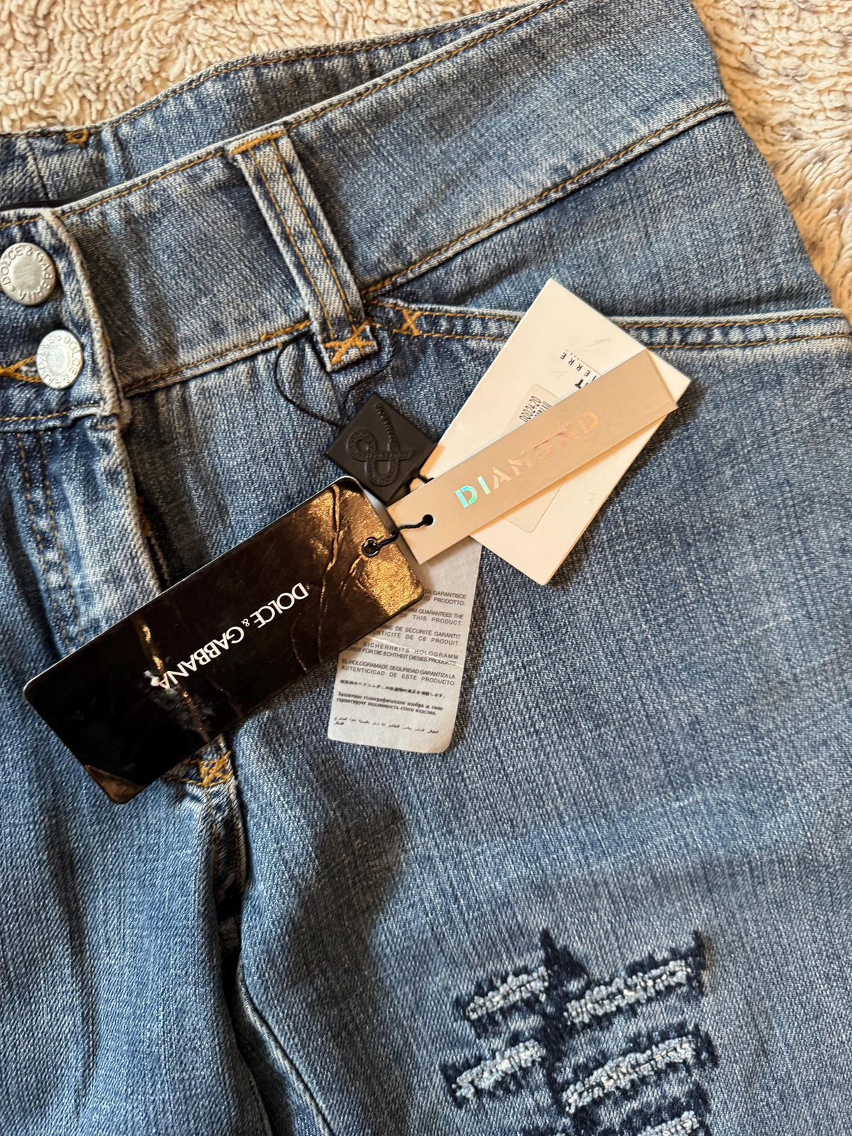 Dolce & Gabbana Distressed Denim Jeans Size 27 NWT