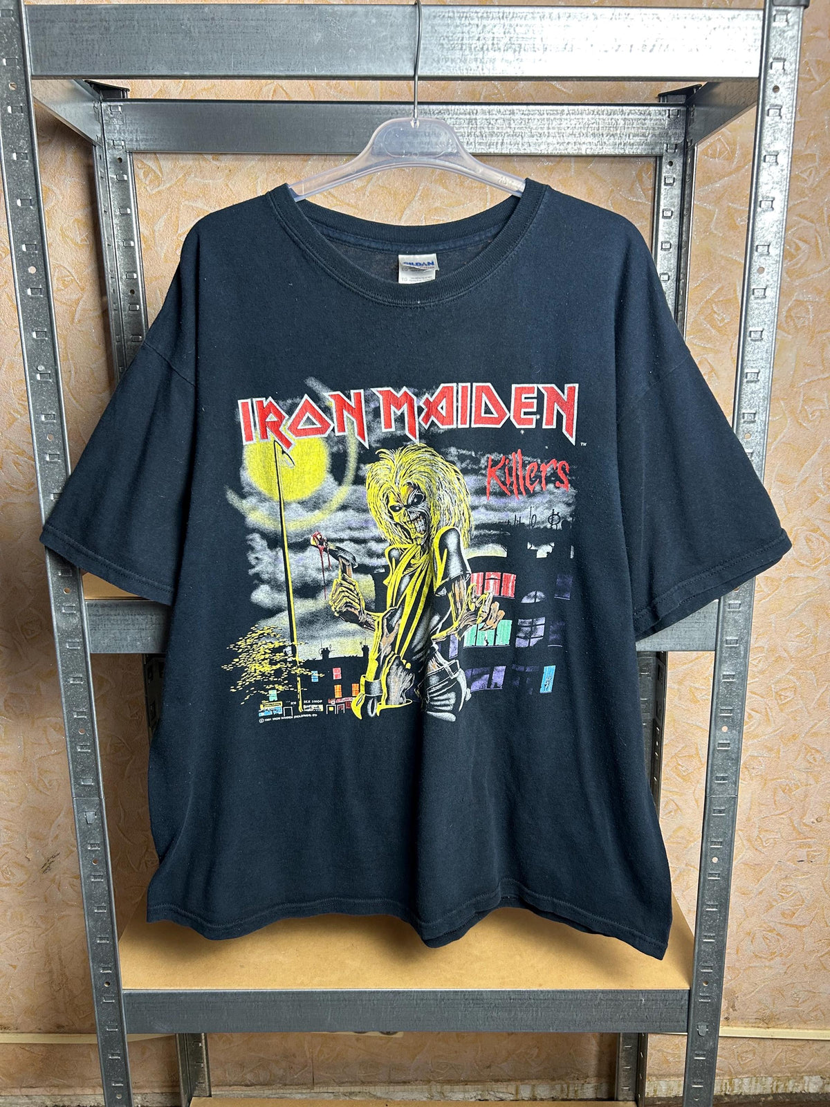 Vintage 2000s Iron Maiden 1981 Print Rock Band T-shirt Size XL