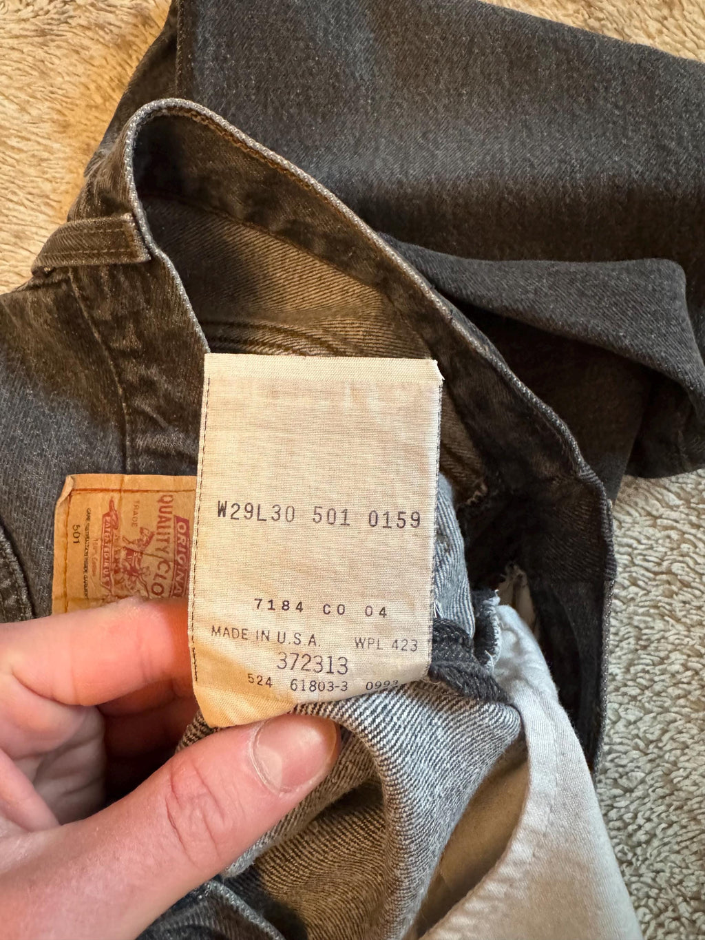 Vintage 90s Levi’s 501 Washed Denim Jeans USA Size W29 L30