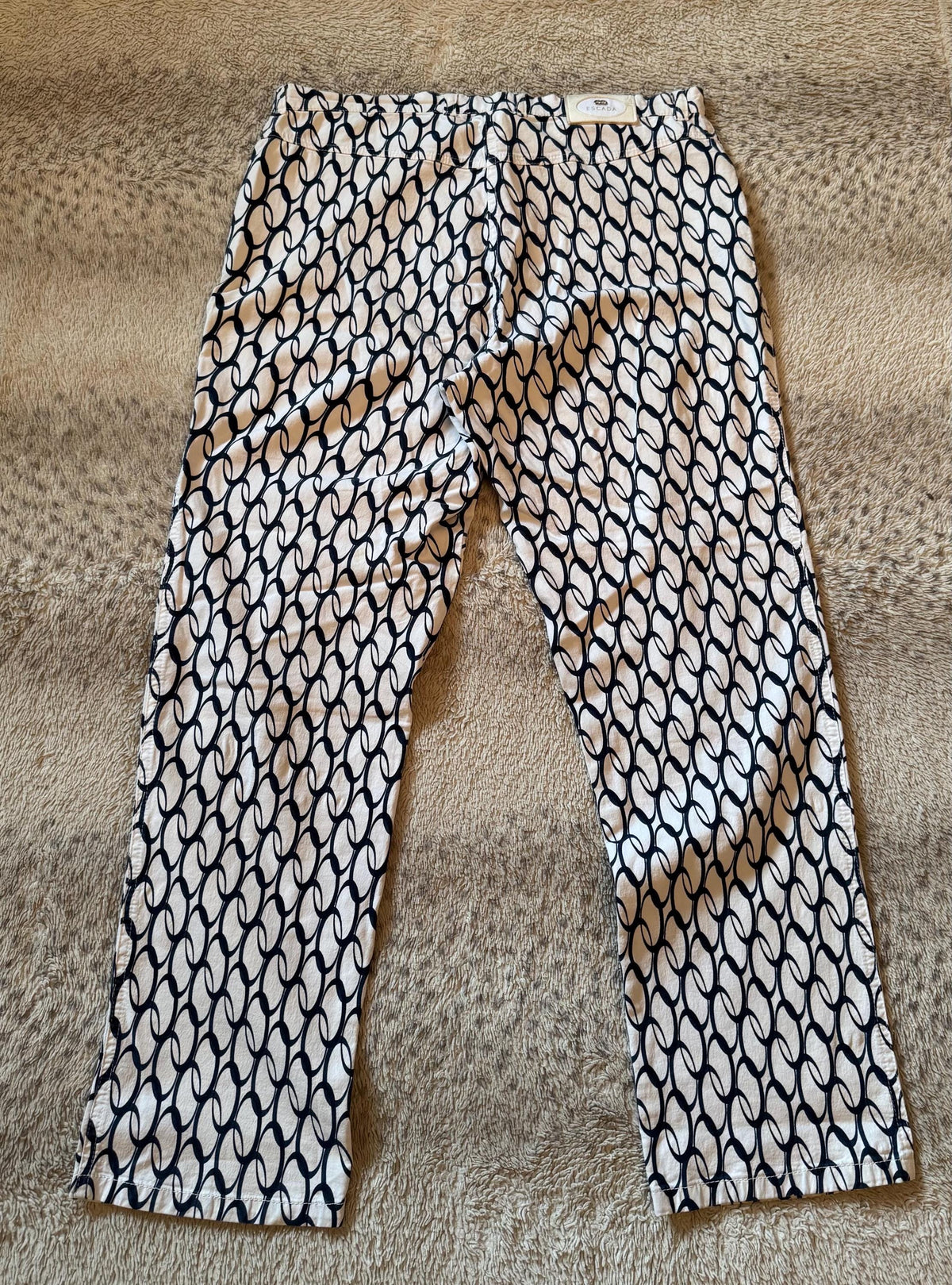 Escada Vintage 90s Monogram Grpahic Pants