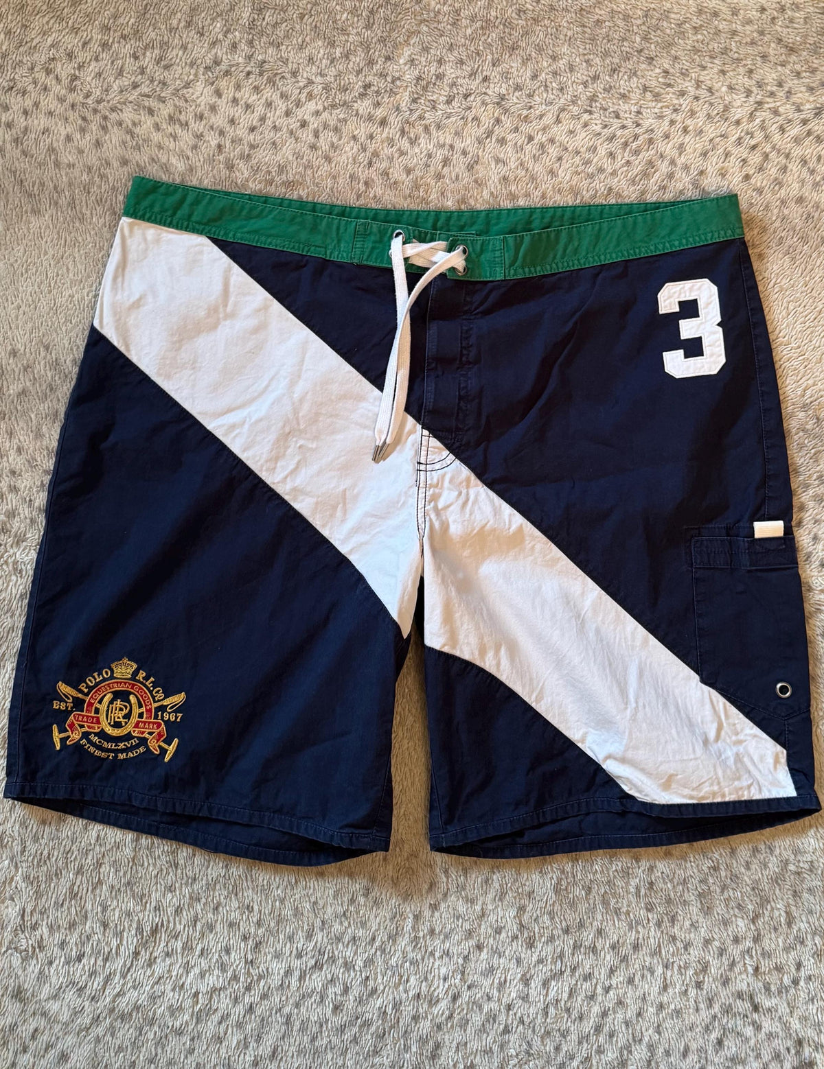Polo Ralph Lauren Vintage 2000s #3 Surf Swim Shorts Size 40