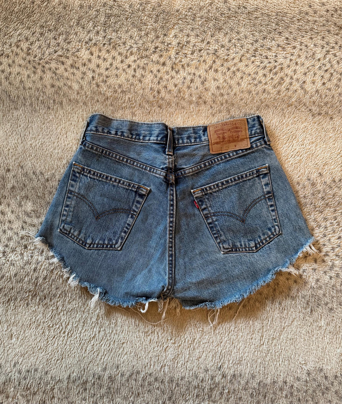 Levis 517 Vintage 90s Custom Cut Denim Shorts Size 30