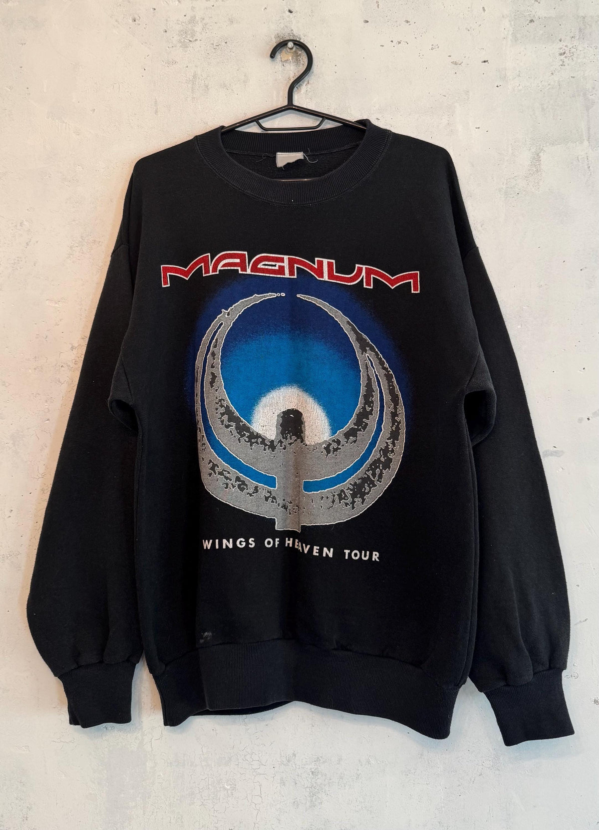 Vintage 1988 Magnum Wings of Heaven Rock Band Tour Sweatshirt
