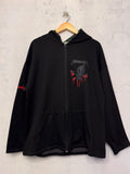 Vintage 90s Metallica Rock Band Made in UK Zip Up Hoodie Size XL